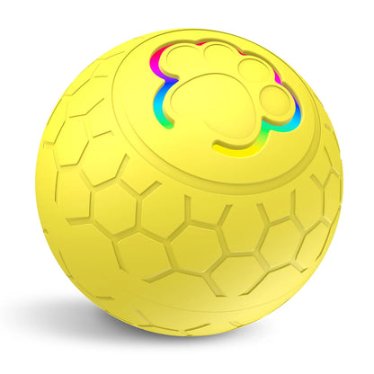 Smart Interactive Pet Ball – Rechargeable LED Automatic Bounce Toy for Dogs & Cats