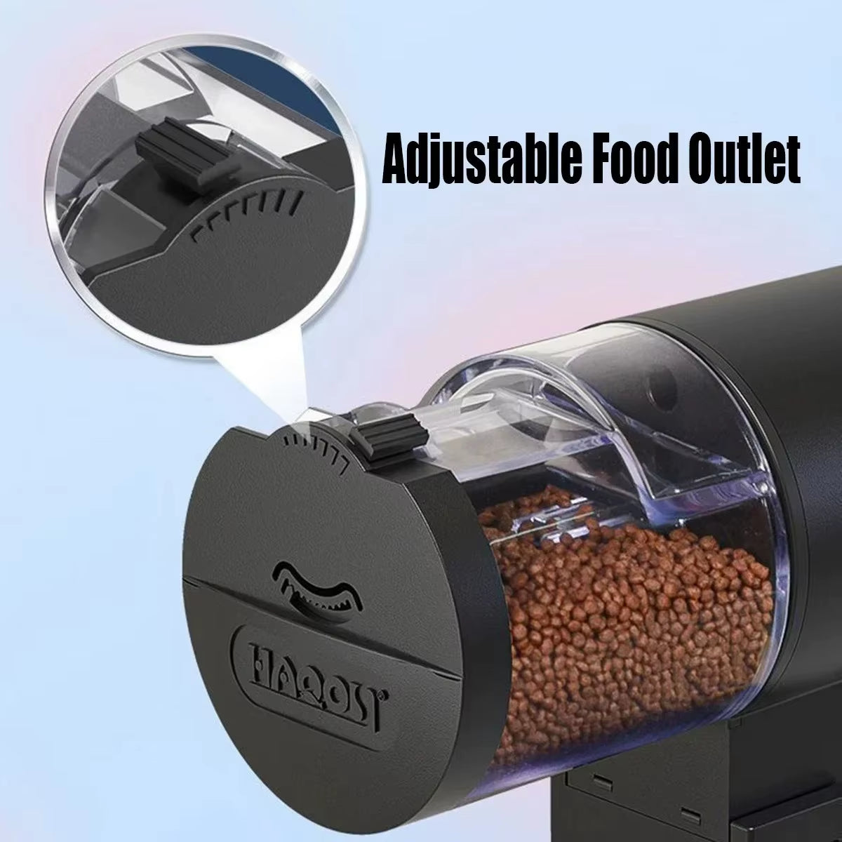 Automatic Fish Feeder 100ML Battery Operated with Programmable Timer for Aquarium Fish Tanks, Easy Setup Vacation Feeder