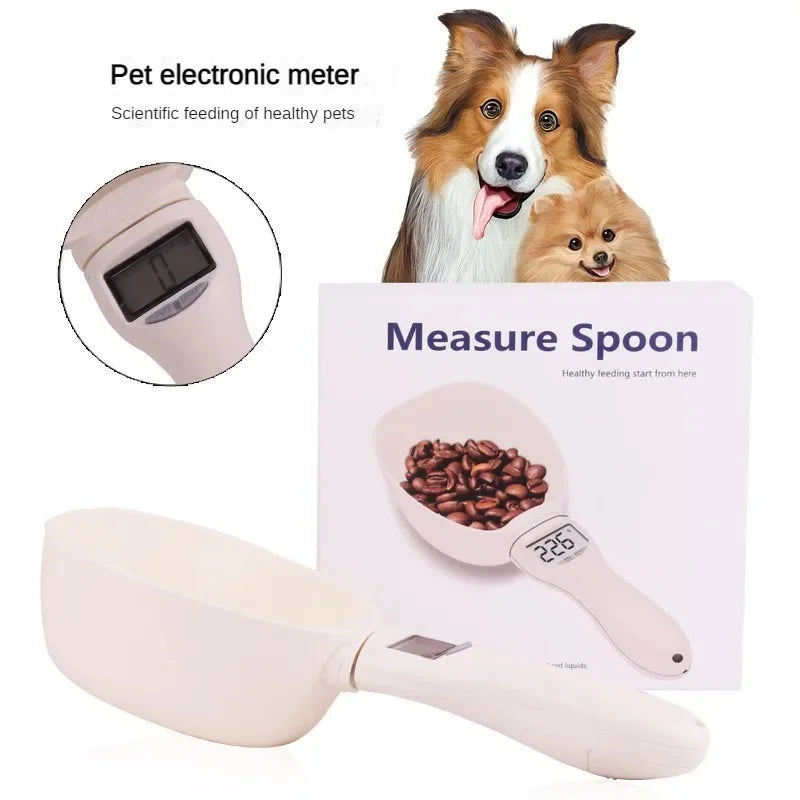 Electronic Pet Food Measuring Scoop Scale for Dogs & Cats – Digital Measuring Cup with LED Display