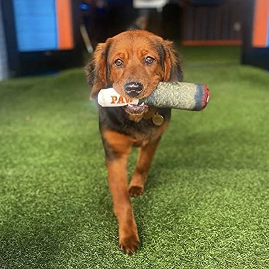 Interactive Plush Squeaky Dog Toy – Funny Cigar Design Chew Toy for Small & Medium Dogs
