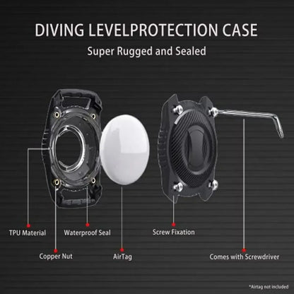 Waterproof AirTag Holder Case – IP68 Protective Keychain for Pets, Luggage & Keys