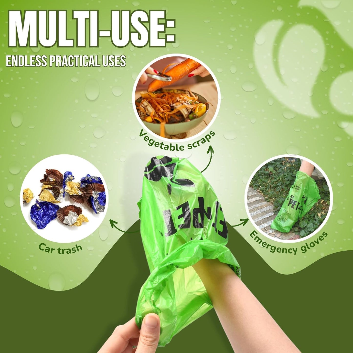 41% Plant-Based Leak-Proof Dog Poop Bags – Unscented Pet Waste Refill Rolls, 1080 Count