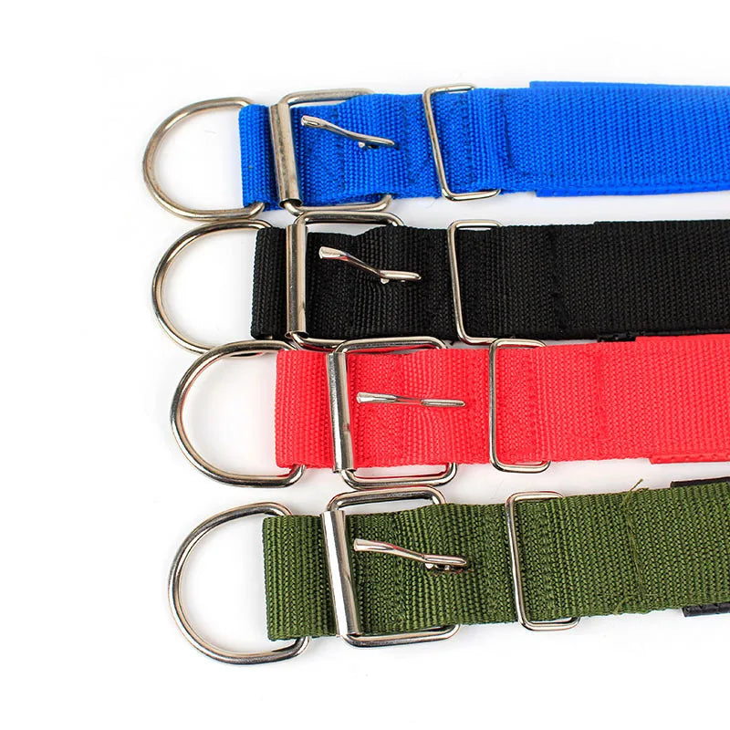 Adjustable Solid Nylon Dog Collar for Small, Medium & Large Dogs – Durable Everyday Pet Collar